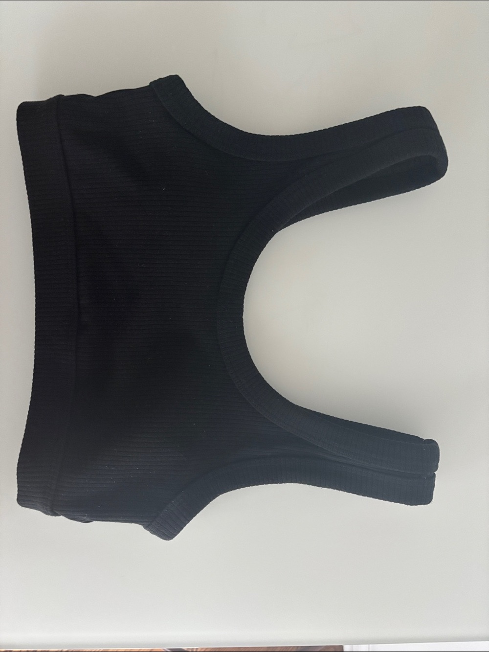 ALO Yoga Black Ribbed Sports Bra